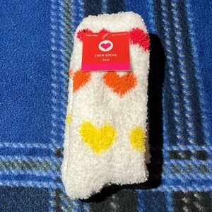 NWT Cozy Crew Pride Heart Socks - Sizes 4-10 - Pride/Rainbow Hearts